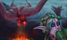The end of Night elves from Warcraft （guro warning）